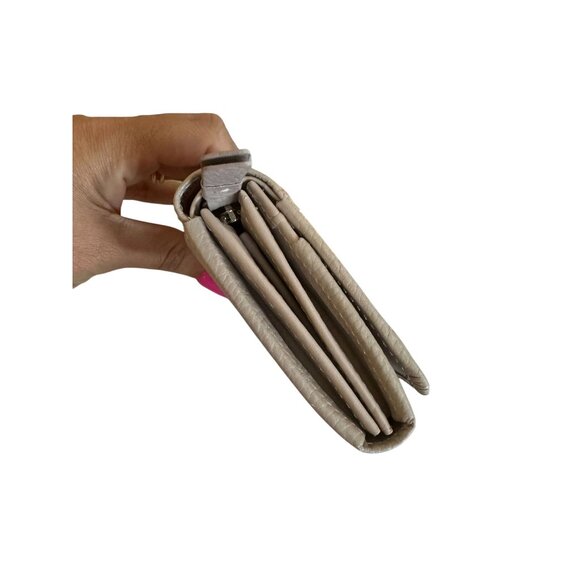 NINA RICCI Tan Pebble Leather Snap Zip Wallet - Picture 10 of 10